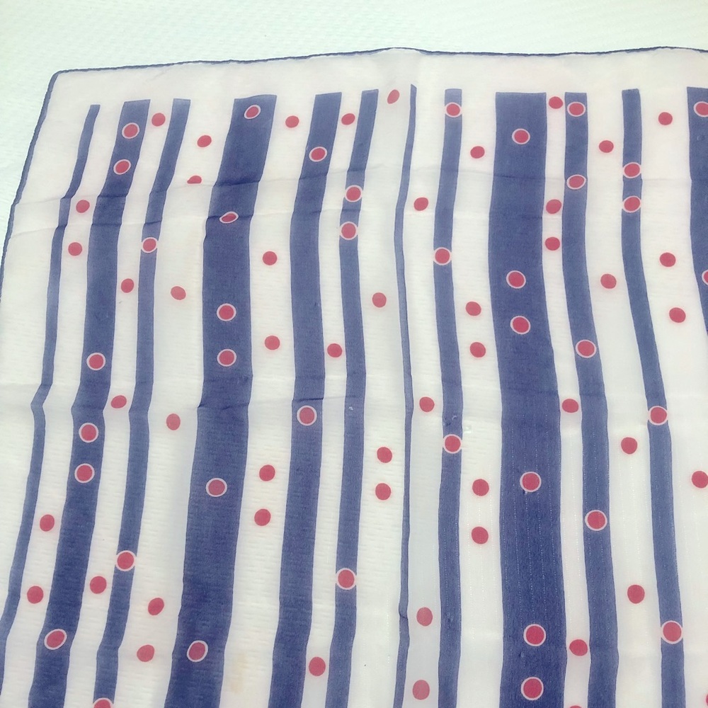 Vintage Polka Dot Stripe Scarf